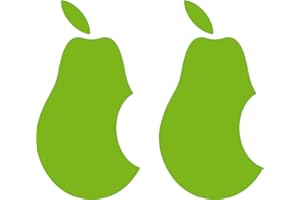 ‎GREENIT GreenIT 2 Stück 10cm Birne mit Biss Handy Tablet Notebook Laptop Aufkleber Tattoo Deko Folie (apfelgrün)