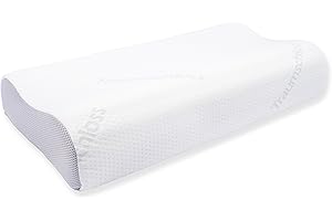 Traumschloss Exclusiv Neck Support Pillow, Gel Foam Core with Wave Profile RG50, Height Adjustable for Optimal Sleeping Position, Sustainable Cover Made of Recycled Polyester, 30 x 60 cm