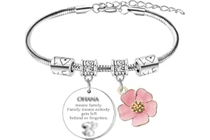 Hgreiwgk Girl Bracelet for Women Flower Jewelry Bracelet Gift Charm Bracelet Means Family Bracelet for Family Friend
