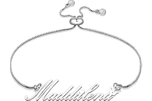 Kraven Bracciale Donna con Nome Bracciali Gioielli con Nome Iniziale Ciondolo Acciaio Personalizzate inciso Regolabile Regali di Natale per Donne Ragazze Adolescenti Figlia