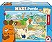 Produktbild Schmidt Spiele Puzzle 56174 Die Maus, Mit der Maus im Zoo, 24 Teile, Maxi Puzzles im Pappkoffer, inklusive Poster