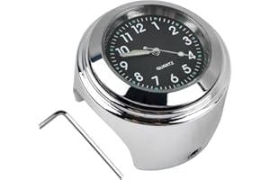 OTYMIOW Quarz Motorrad Lenkeruhr Universal 22-25mm - Fahrraduhr Mit Lenkerhalterung für Motorräder Und Fahrräder