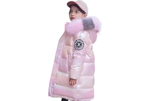 Lengender Doudoune Surface Brillante Manteau Fille Chaud Blouson Hiver Automne Parka à Capuche Fausse Fourrure Veste de Sport Ski Neige