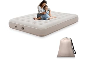 Kitxedas Air Mattress Small Double, JUST One-click, Blow up Mattresses Air Bed Double Airbed with Built in Pump Electric Inflatable Mattress Self Inflating Bed Blow up, 190x125x20cm