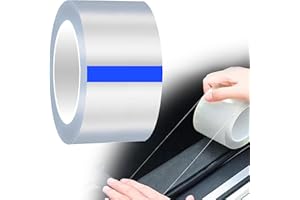 MONGTSAMZ Protector de Umbral de Coche Transparente Borde Puerta 5CMx10M Universal Autoadhesivo para Coche, 1 Pieza