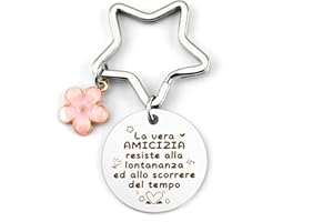 KABULAE Portachiavi Amicizia,Regalo Amica,Idee Regalo Amica Compleanno,Idee Regalo per Un Amica,Regalo Originali per Amica,Portachiavi Amica Speciale,Regalo Compleanno,Regalo di Capodanno per Un Amico