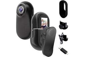 OBEST Mini Cámara Acción 360 Camaras Deportivas 1080P Camara Moto Magnético Portátil, POV Camera Bodycam Gran Angular 150°, DV Vlog CAM Video Pulgar para Registros Diarios Ciclismo