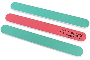 Mylee Lima per unghie doppia (confezione da 3) - Lima professionale per manicure, Modella, sagoma e ripara, Grana 180/240, Adatta per unghie acriliche, naturali e smalto gel semipermanente