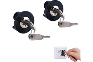 Quxvena Shuokang Steckdosenschloss, Stromdiebstahl verhindern,Verhindert Kontakt von Kindern, Haustieren mit elektrischen Geräten. Im Innen- und Außenbereich weit verbreitet, 2er-Pack