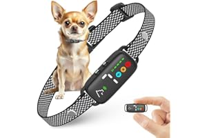 WELLTURN Collier Anti Aboiement Chiens Intelligent, Modes Son/Vibration/Choc, Gyroscope Anti-Faux Déclenchement, Rechargeable, Étanche IP67 pour Petits Moyen Chiens