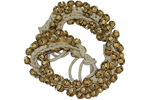 Whitewhale Handmade Indian Classical Ghungroo Dance Accessories Bharatnatyam, Kuchipudi, Odissi Ghungru For Dancer's Feet (75 bells + 75 bells)