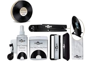 Retro Musique Kit completo per la pulizia dei dischi in vinile, spazzola antistatica in fibra di carbonio, spazzola in microfibra, spazzola per stilo e altro ...
