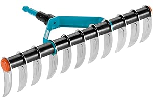 GARDENA 3391-20 Combisystem Aerator Rake: Manual lawn rake with 35 cm working width, garden accessory for removing moss and matted grass from the lawn, fits on all combisystem handles, 35 x 20 x 25 cm