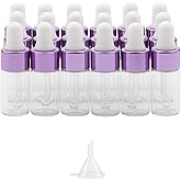 Pxyelec 3 ml Augentropfflaschen mit Trichter, 18 Stück transparente Mini-Glas-Tropfflaschen, ätherische Ölflaschen, Parfümpro