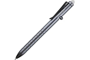 SMOOTHERPRO Bolígrafos borrables Bolígrafos retráctil Clip de bolsillo de acero inoxidable recargable para firma comercial Office School Color Gris (SAF151GR)