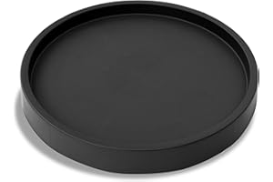 Prime Garden® CONCAVE - Plataforma cuadrada y redonda para plantas, resistente a la intemperie, con ruedas, ayuda de transporte para plantas, rodillo de flores (45 cm de diámetro, antracita)