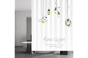 JSYSJ Cortina Baño, Cortina de Ducha, Cortinas de Ducha de Tela 180 x 200 cm, Cortina de Ducha Impermeable Antimoho Antibacteriano con 11 Ganchos para Ducha o Bañera en el Hogar