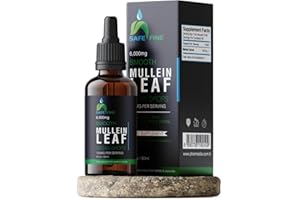 SafeFine Mullein Leaf Extract | Mullein Drops 60ml | 100mg per Serving Lung Detox | Mullein Extract for Lungs, Digestive System, Natural Sleep Aid & Immune Support Alcohol Free