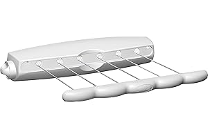 VILEDA Gimi Rotor 6 Stendibiancheria da Parete in Resina, Stendino da 21 m