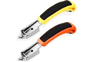 FDCLIXUVOL 2 Stück Klammerentferner, Heftklammerentferner Nagelzieher Entferner Heftklammerentferner Für Hohe Beanspruchung Klammerentferner Mit Gummihandgriff Entfernen Aller Arten Von Heftklammern