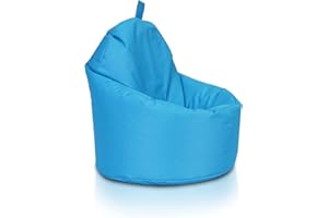 Ecopuf Yoko | Pouf a Sacco Seduta Alta | Pouf Poltrona con Maniglia | Puff Poltrona Sacco in Poliestere Impermeabile da Esterno | Poltrona a Sacco Relax Dim. 70X75 Cm