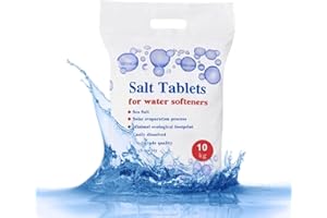 DISCOUNT SELLER High Purity Sea Salt Water Softener Salt Tablets 10kg (2 Bags), Softens Water, Extends Appliance Life, Improves Lathering, Skin & Hair Care - Easily Dissolved Salt Tablets for Water Softener