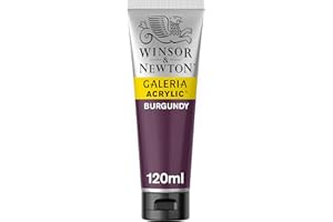 ‎WINSOR & NEWTON Winsor & Newton 2131075 Galeria Acrylfarbe, hohe Pigmentierung, lichtecht, buttrige Konsistenz, 120ml Tube - Burgunderrot, 120ml - Acrylfarbe