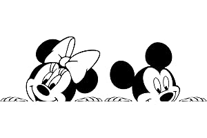 Sticker Buffet Disney Inspired Characters Wall Stickers Peering/Peeking Mickey Mouse Minnie Pluto Goofy Donald Daisy (Horizontal)