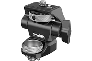 SMALLRIG Kamera Monitor Mount mit 3/8'' Schraube für ARRI-Style, 360° schwenkbarer und 180° neigbarer Monitorhalter, Rändelschraube zum Einstellen der Spannung, mit Anti-Twist-Design – 2903B