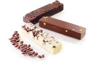 Silikomart | SF184 Molde de silicona para MY SNACK Monoporciones, Antiadherente, 100 x 26 h 16 mm Volumen 8 x 40 ml Tot. 320 m