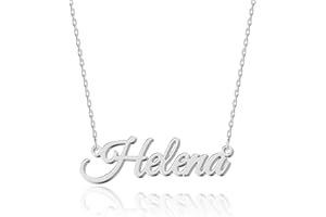 UMAGICBOX Collar Personalizado con Nombre | Elige Entre 14 Estilos de Fuente | Colgante Personalizable de Acero Inoxidable Bañado en Oro de 18K y Plata de Ley | Regalo para Ella