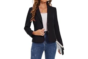 Kyzoeyou Womens Casual Blazer Long Sleeve Suit Pockets Button Suits Jackets Notched Lapel Classic Workwear Front Lined Blazers