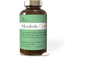 The Naked Pharmacy | Metabolic Gold | Blood Pressure & Cholesterol Lowering | Liver Support | Citrus Bergamot, Artichoke Extract & Baobab | No Additives | Vegan | 60 Capsules