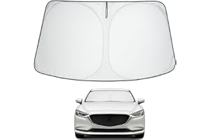 Proadsy Custom Fit 2014-2021 Mazda 6 Sedan, Sport, Touring, Grand Touring, Reserve, Signature Windshield Sun Shade 4-Layer Foldable Front Sunshade Protector Sun Visor Blocks UV Rays Keep Car Cooler