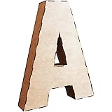 Mp Letra Decorativa En 3d Grande De Carton Letra R Color Kraft 16 5 Cm Amazon Es