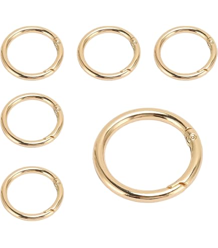Lot 12 Mousquetons Ronds 45 Mm Argenté – Alliage Zinc Robuste – Grand Anneau Porte-Clés, Sac, Bijoux, Artisanat DIY