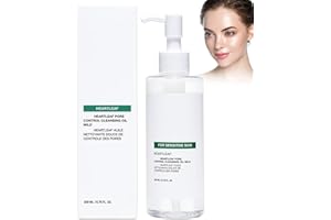 CRZYPLEA Heartleaf Pore Control Cleansing Oil 200 ml, Oil Cleanser für empfindliche Haut, Heartleaf Porenkontroll-Öl, Porenkontroll-Reinigungsöl, Mitesser Entfernung, Make-Up Entferner, Gesicht Tiefenreinigung