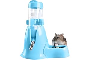 USYSGT Botellas Agua para Hámster, 80 ml Botella de Agua para Animales Pequeños y Contenedor de Alimentos Dispensador Automático de Agua para Hámsteres, Cobayas, Chinchillas, Hurones