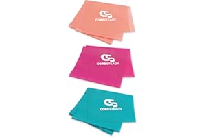 Coresteady Resistance Band For Men & Women - Exercise Band to Build Strength, Flexibility, Muscle & Tone - For Fitness, Stretching, Pilates, Physio & Yoga - With Exercise e-Guide