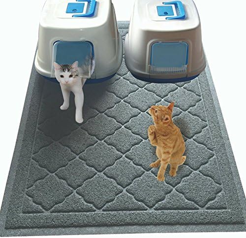 Jumbo Size Cat Litter Mat - (119 x 91 cm) - Extra Large Scatter Control Kitty Litter Mats for Cats Tracking Litter Out of Their Box - Soft to Paws- (Patent Pending)
