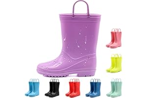 EUXTERPA Kids Wellies Boys Girls Waterproof Wellington Boots, Toddler Child Welly Boots for Outdoor