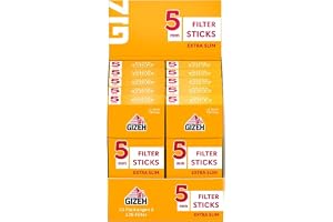 Gizeh Filterpinnar extra smal 5,3 mm diameter 3 lådor (30 förpackningar/3780 filter)