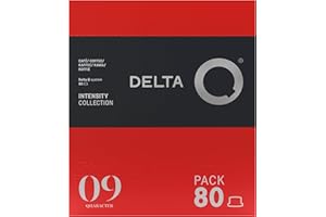 Delta Q Capsules de Café Qharacter, Intensité 9, Pack 80, Compatibles avec les Machines Delta Q, Espresso Intense aux Notes de Caramel et Fruits Secs