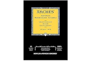 Arches Bloc Papier Aquarelle Grain Torchon 185G A4 15 Feuilles