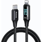Mcdodo Ca-1030 36W Type-C To Lightning Dijital G&ouml;stergeli Data-Şarj Kablosu 1.2M, Siyah
