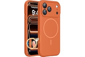 Miracase for iPhone 17 Pro Max Case, Compatible with MagSafe, Integrated Silicone Camera Control Cover, 3.0mm Thicken Shockproof Drop Protection Phone Case for 17 Pro Max,Orange