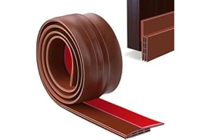 JITIFAZH Door Draft Excluder Strip, Self Adhesive Draft Excluder Tape for Noise Proof and Energy Saving, Door Bottom Seal Strip to Prevent Bugs Coming, 39" Length x 2" Width(1M Brown)