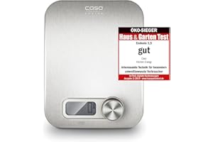 CASO Kitchen Energy Design Küchenwaage, Testsieger Haus & Garten Test, batterielose Nutzung durch kinetische Energie, bis 5 kg in 1 g-Schritten
