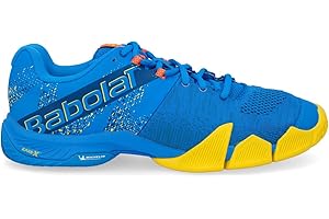Babolat Uomo Movea Frenchblue/Vibrante Giallo Men Padel Shoes Basket, Blu, 42 EU