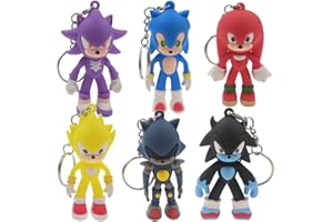 HGSHUO Llaveros Regalo Cumpleaños Decoración Pulseras Llavero 3D Recuerdo de Fiesta Niño 6 Pièces